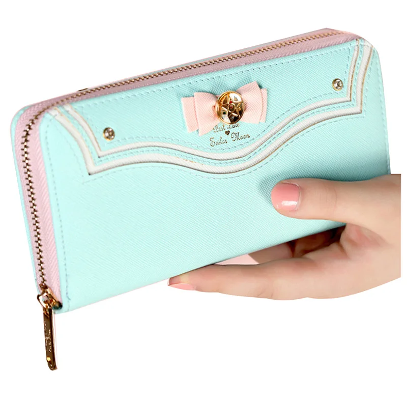 

ABDB 2016 New Long Zipper Female Bag Women brand Leather kawaii Wallet Purse