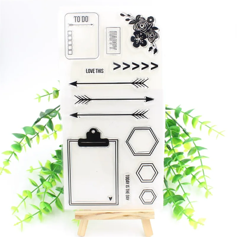 

1 Sheet Love This Transparent Clear Silicone Stamps for DIY Scrapbooking/Card Making/Kids Fun Decoration Supplies Flower