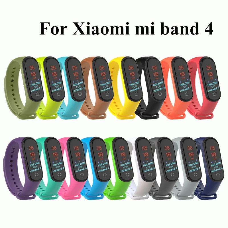 

Sport Silicone Strap for Xiaomi Mi Band 4 band Replacement Starp for Mi Band 4 Accessories Watch Bands for Xiaomi Miband 4