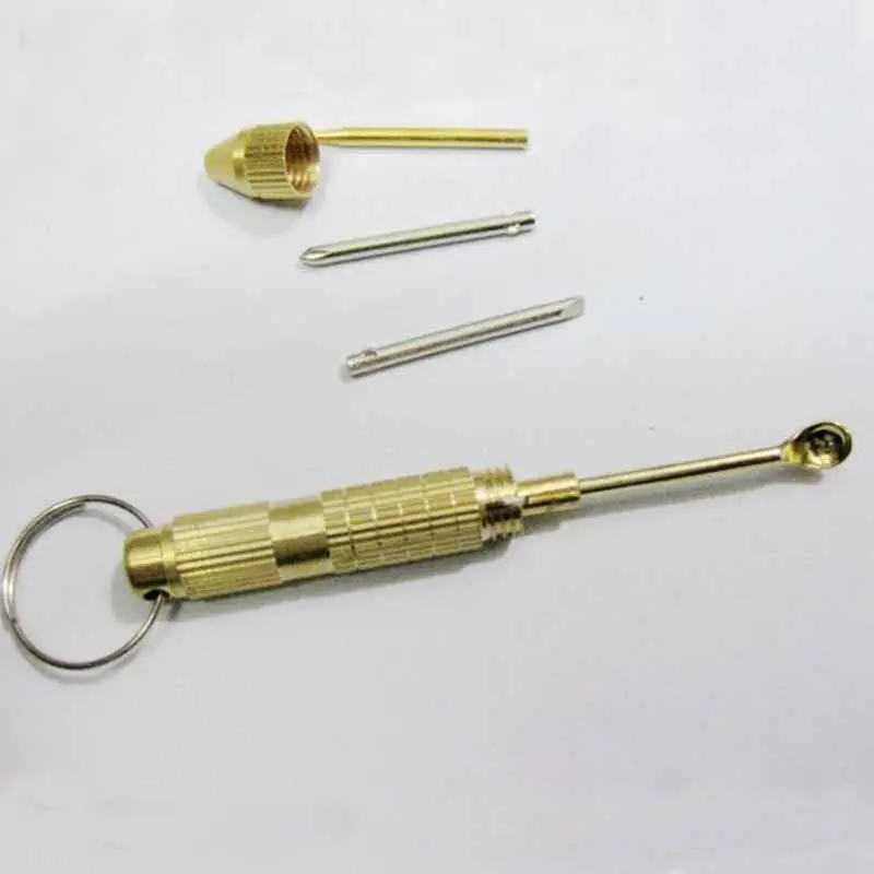 4в1 многофункциональный набор инструментов крестовая отвертка портативная зубочистка Ушная шпилька брелок