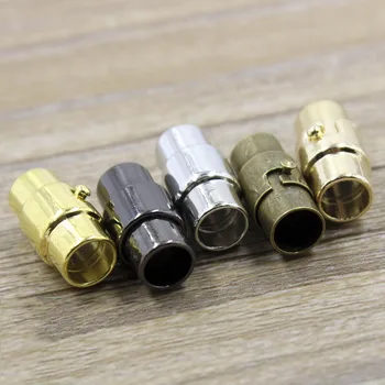 

10pcs Strong Magnetic Clasps For Jewelry Making Fitting 3/4/5/6/8mm Round Leather Cord Connectors Diy Bracelet Closure Findings