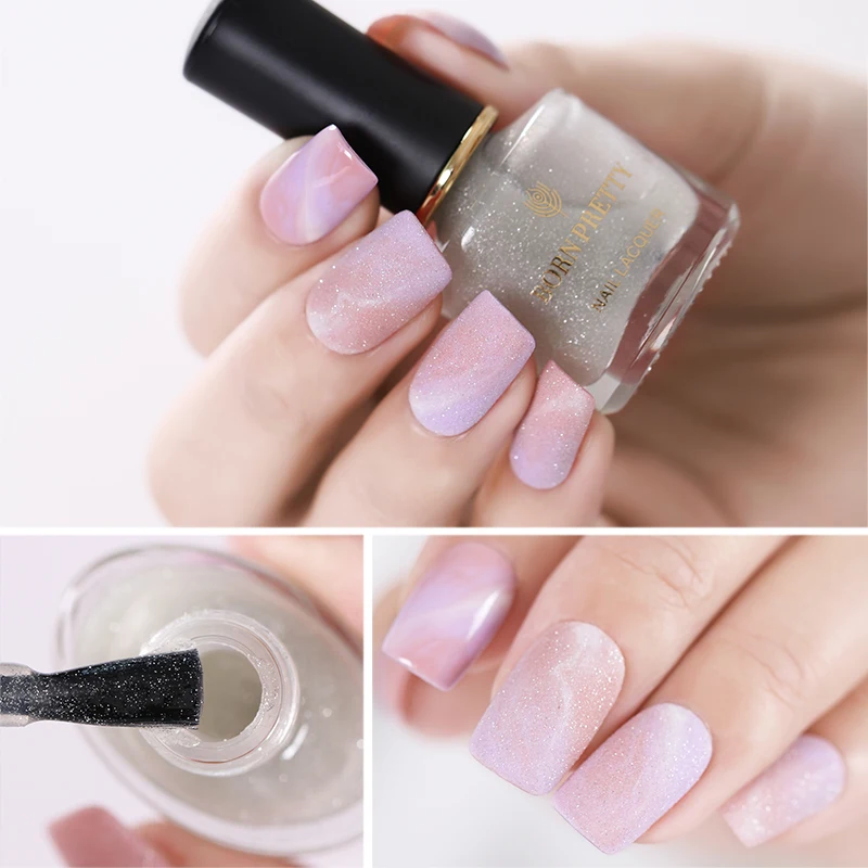 BORN PRETTY Crystal Sand Top Coat 6 мл основа для ногтей на водной основе лак блестящий жидкий
