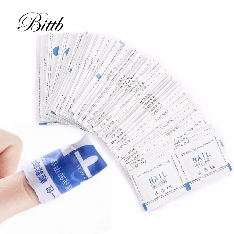 

Bittb 50PCS/100pcs Nail Polish Remover Wraps For UV Gel Nail Polish Removal Pads Wipes Nail Art Cleaning Manicure Tools