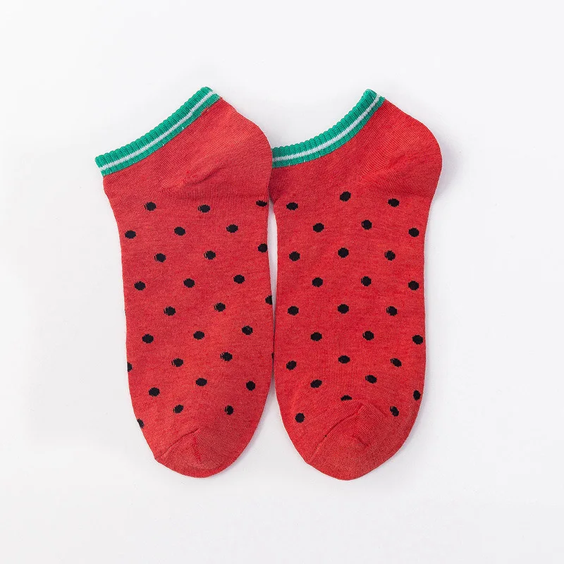 Летние креативные короткие носки в стиле Харадзюку С Фруктами для женщин, яркие цвета, ананас, клубника, мелкие забавные носки Skarpetki, хипстерские носки - Цвет: 5