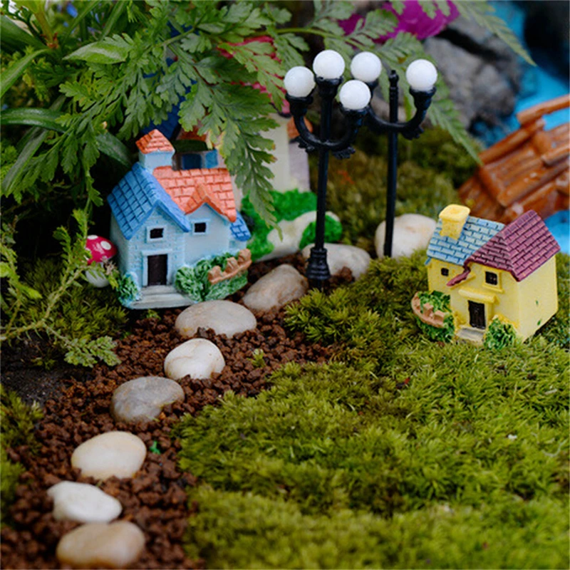 Chinese Style Garden Miniature House Craft Micro Landscape Ornament Retro ZBO