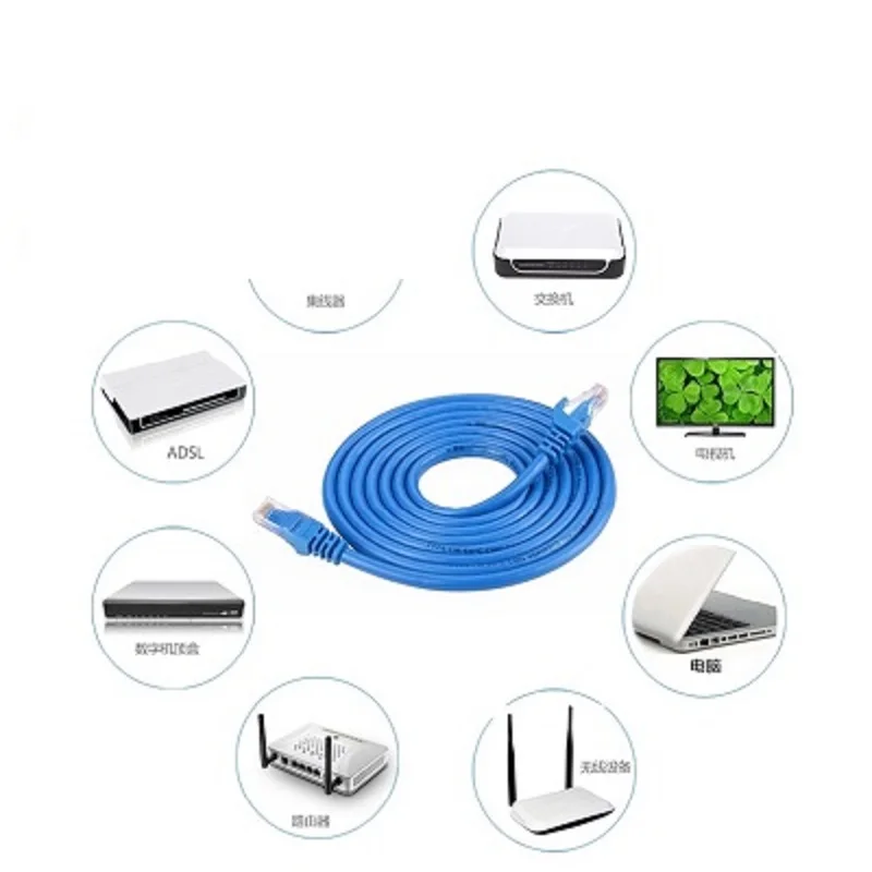 

377# MEIBAI WS Hot Sells CAT7 UTP Round Cable Ethernet Cables Network Wire RJ45 Patch Cord Lan Cable Made In China