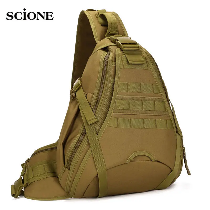  Men Tactical Backpack Single Shoulder Bag Chest Bags Molle Army Military Crossbody Outdoor Camping 