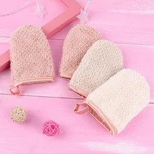 3 вида цветов многоразовая микрофибра уход за кожей лица моющая перчатка средство для снятия макияжа инструмент для очищения кожи Размер: 12*8,5 см