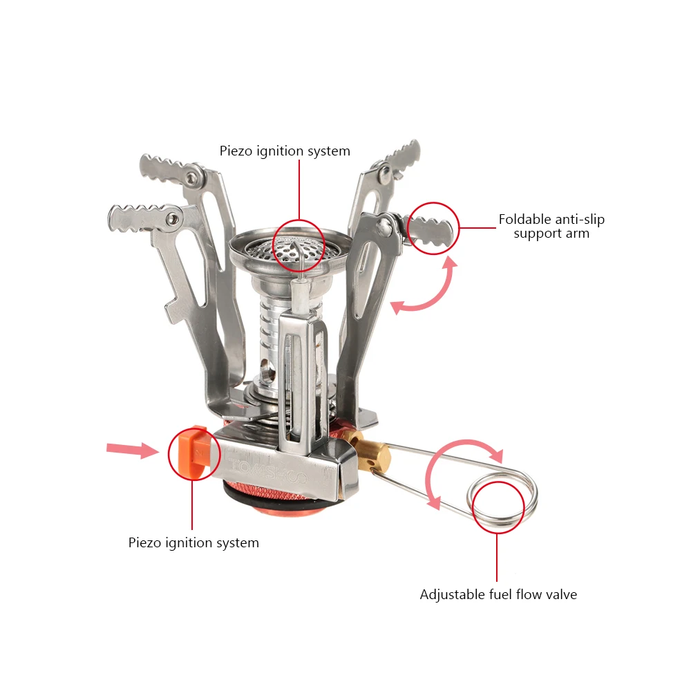 TOMSHOO походная кухонная посуда, набор кастрюль, походная плита, складная печь, походная газовая плита, альпинистский набор для приготовления пищи, пикника, повара