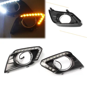 

LED Fog Turn Signals Light Daytime Running Driving Lamp For Nissan Rogue X-Trail 2014-2016 2nd Gen Pair Car Blinker Indicators