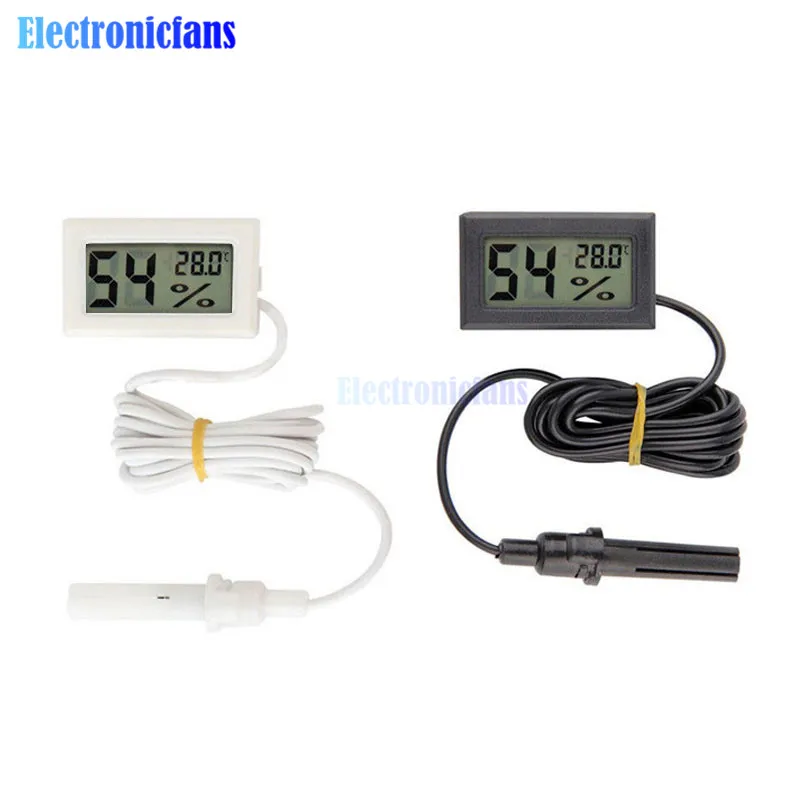 

Mini LCD Digital Thermometer Hygrometer Temperature Indoor Convenient Temperature Sensor Humidity Meter Gauge Instruments Cable
