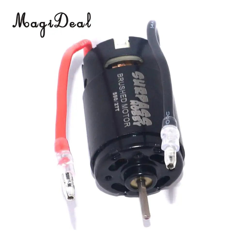 MagiDeal 550 Brushed Electric Motor with Fan for HSP HPI FS Kyosho Traxxas Yokomo WLtoys 1/10 RC Crawler Car