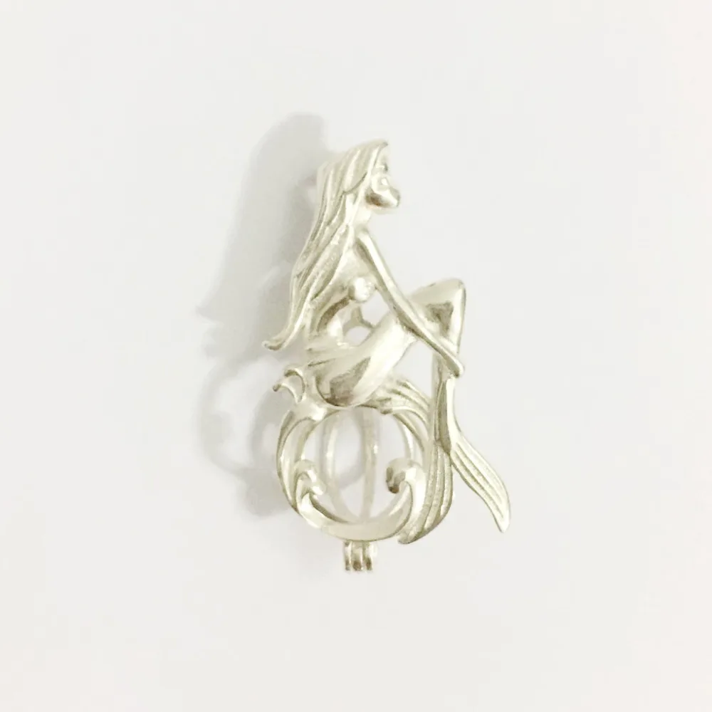 Prix pour 925 Argent Sirène Fille Médaillon Cage, Sterling Argent Peut Contenir Une Perle Bijou Perle Cage Pendentif Montage Prix pour 925 Argent Sirène Fille Médaillon Cage, Sterling Argent Peut Contenir Une Perle Bijou Perle Cage Pendentif Montage