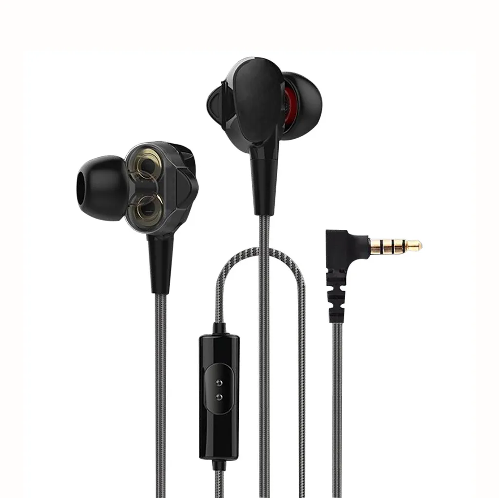 

HIFI Earphone Dual Dynamic Driver Earphones Super Bass Stereo Headset With Mic Hands-free Microphone for iPhone 7 Plus#5$