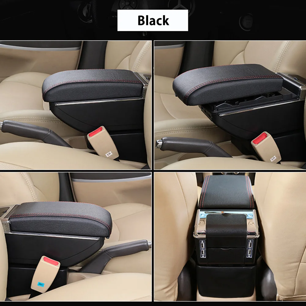  For Toyota Sienta Car Center Console Box Auto Armrest Storage with CUP Holders