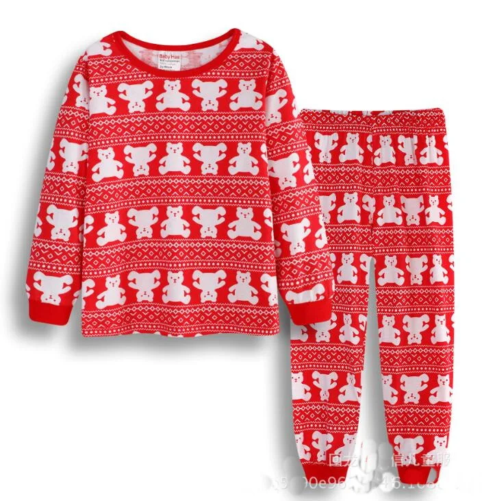 Снеговиком, пижамный комплект с героями мультфильмов; с рисунком оленя Рождественский Санта год для маленьких мальчиков и девочек пижама, одежда для сна для детей, Костюмы - Цвет: model 24