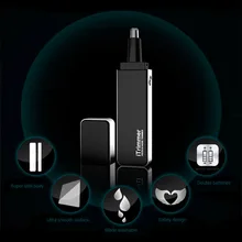 Горячая Распродажа триммер для волос в носу и ушах со светодиодный светильник электробритва с питанием от аккумулятора для бровей, бороды, волос