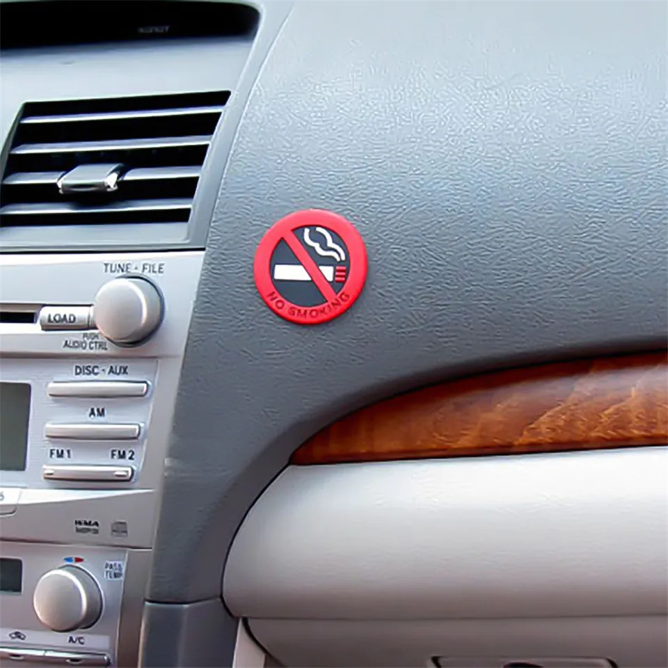 Car Styling Car Sticker Warning No Smoking Logo Stickers For Toyota Camry Prado Highlander RAV4 Crown Reiz Corolla Vios Yaris L (6)