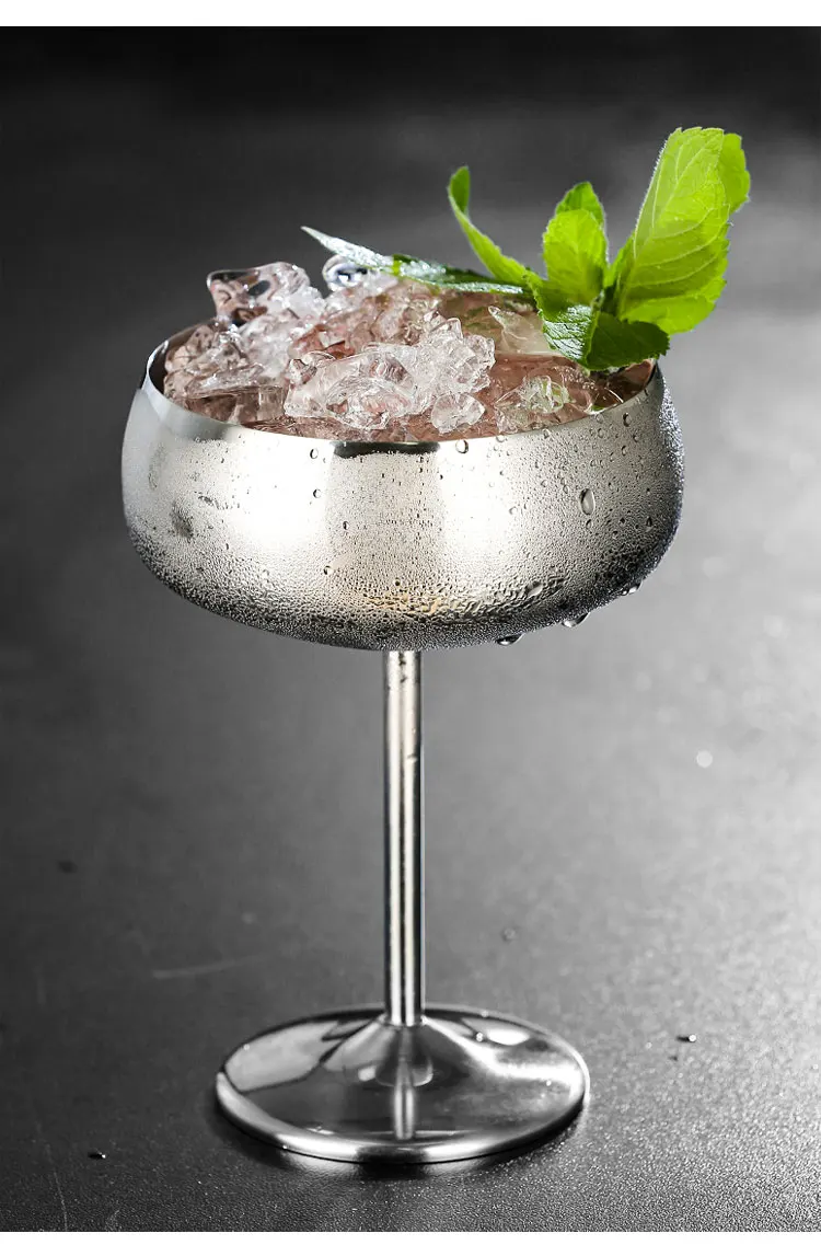Материал из нержавеющей стали для шампанского флейт стакан бармена металлический бокал для красного вина чаша для коктейля Стекло скальный чашка подарок любимым на день рождения