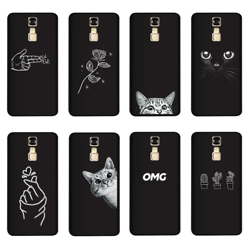

Soft Silicone For ZTE Blade A610 Plus 5.5" Case Cover Painting For ZTE Blade A2 Plus Pattern Matte Phone Cases Flower Cat Funda