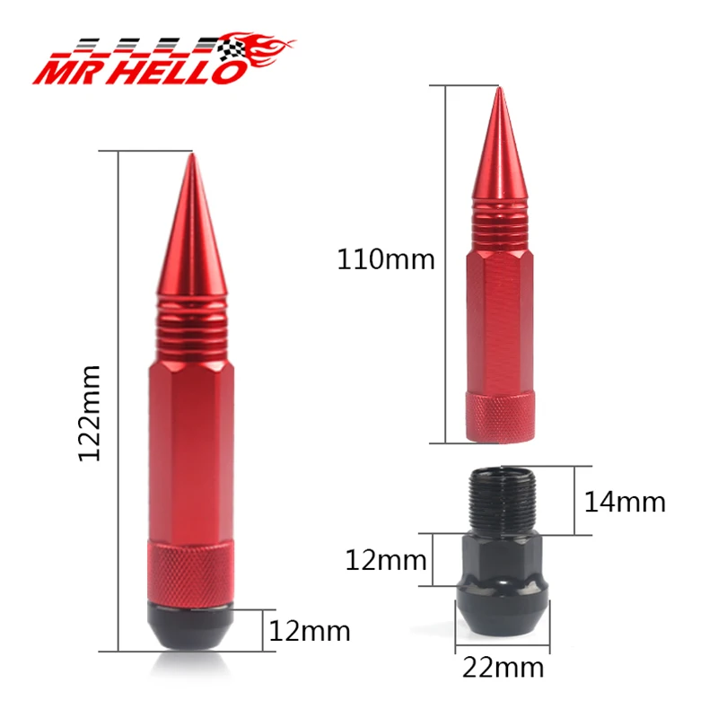 JDM автостайлинг гайки для колеса M12X1.5/M14X1.5 гоночная композитная гайка удлиненная
