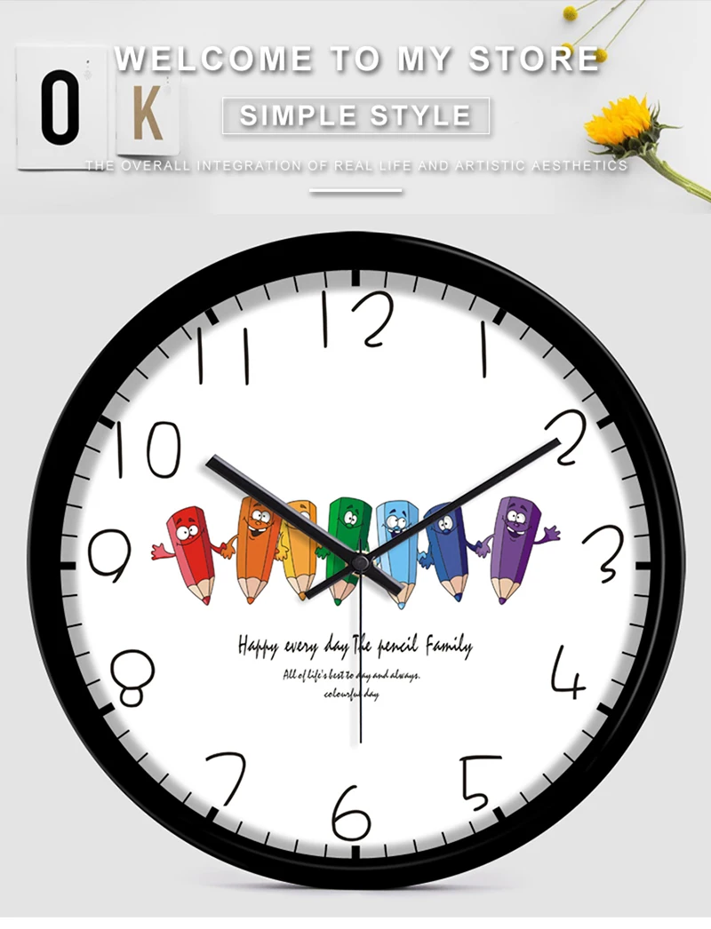 wall clock retro room clock (1)