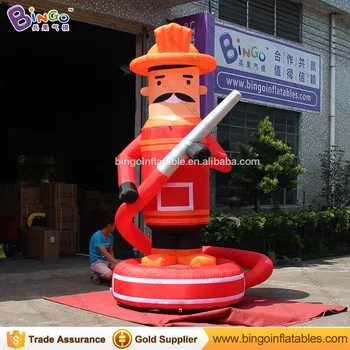 

10ft high big inflatable fireman, decorative airblown 3m fireman inflatable -inflatable toy