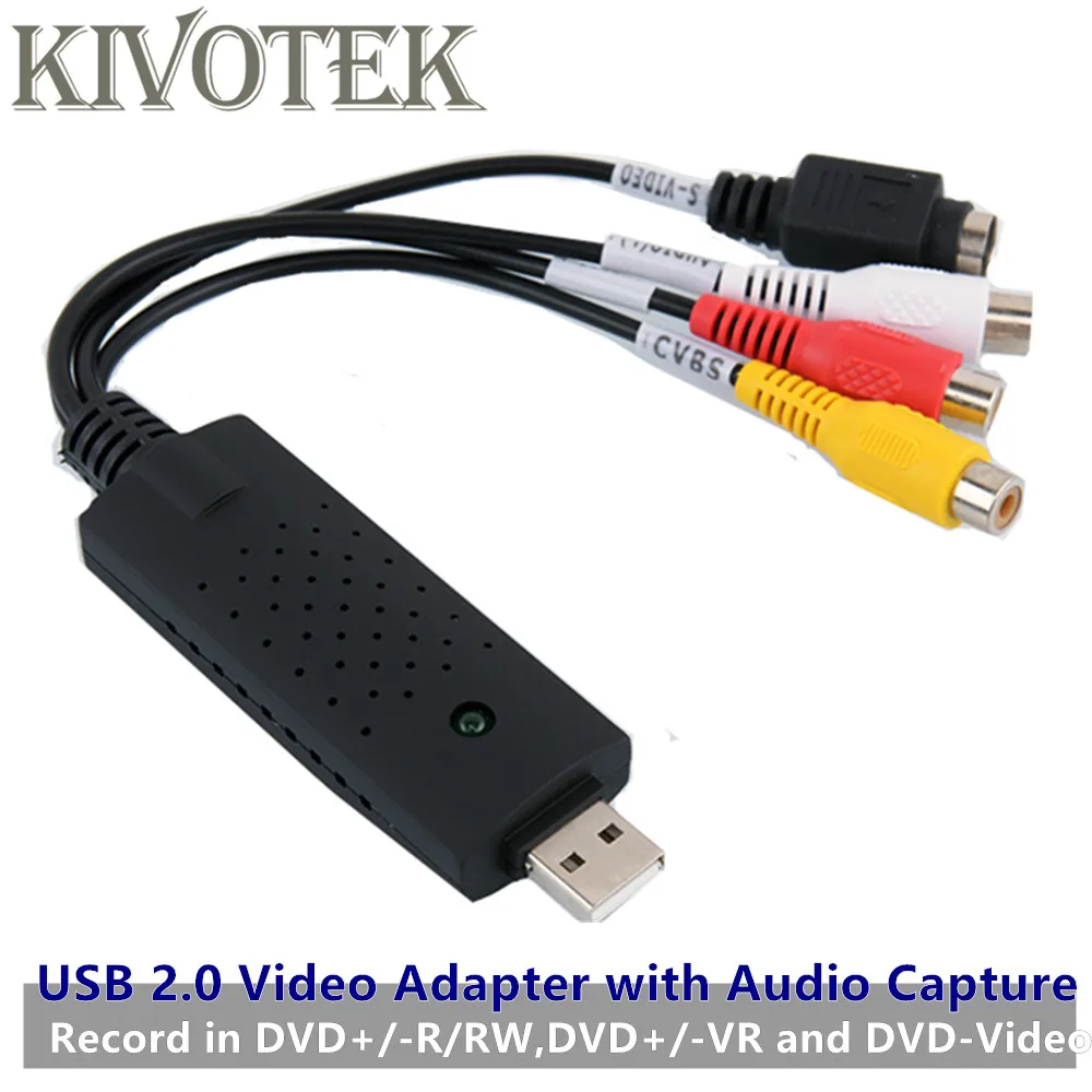 

USB2.0 Video Capture Grabber Card Adapter TV DVD Audio Record Capture S-Video USB Converter Support WIN10/7/8/XP Free Shipping
