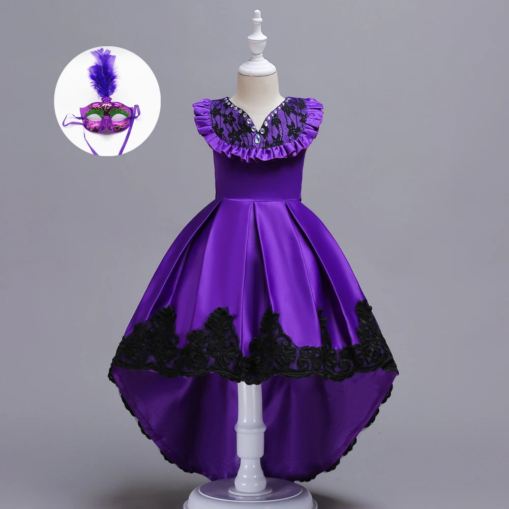 

New Arrival Children Wedding Dresses Girls Party Dress Long Lace Princess Wedding Birthday Party Girl Evening Dresses 3-14T