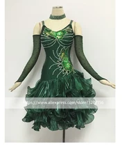 Women latin dance dress ballroom dance competition dresses sexy costumes dance dress for girls samba dress Long Sleeve