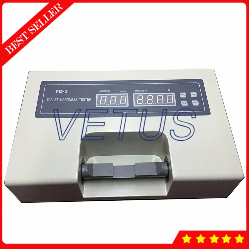 YD 3 Tablet Hardness Tester Measuring Gauge with 20S/P Test Period Display N or Kgin Hardness