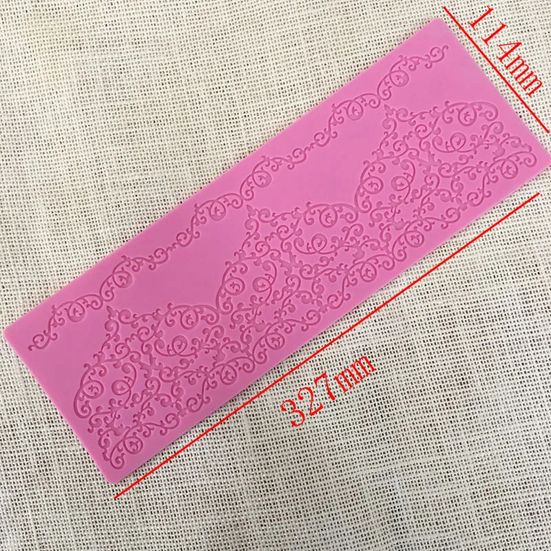 

minsunbak New Lace lace silicone mold Cake border silicone mold lace cake mold soft candy tool sugar lace pad cake decoration