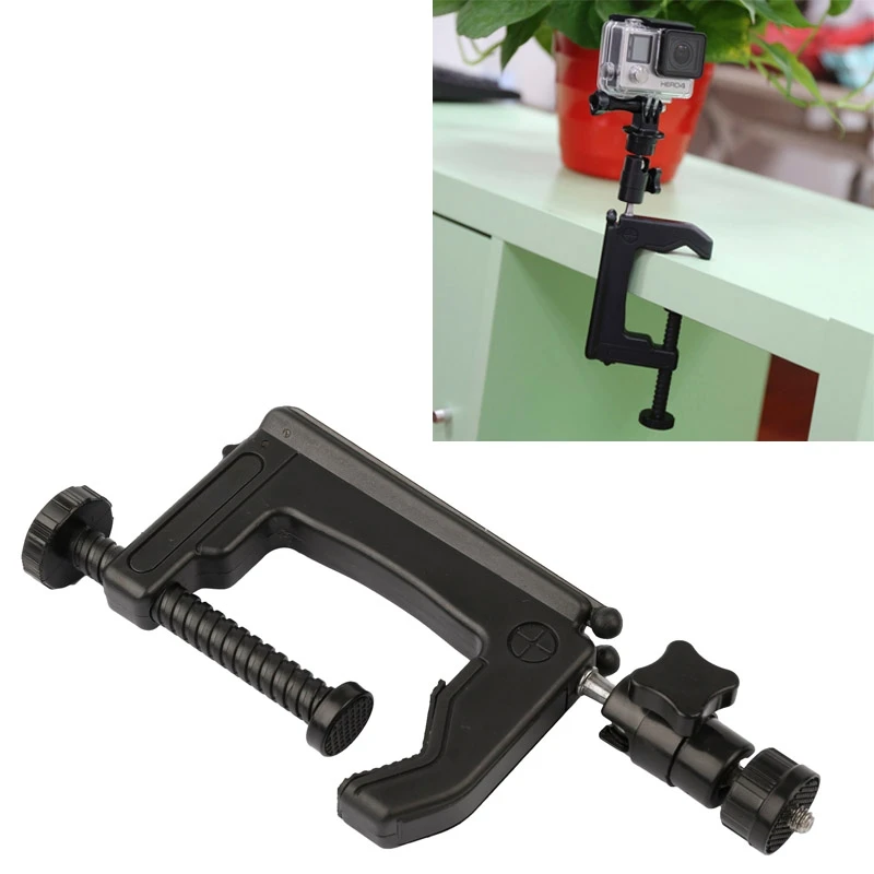 Table Clamp Desktop Holder Mount + Tripod Adapter for GoPro HERO6 /5 /5