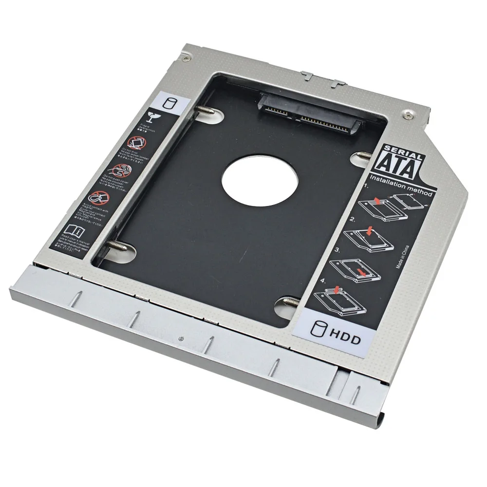 Для HP ProBook 445 450 G0 G1 G2 профессиональный алюминиевый Optibay 2nd HDD Caddy 9 5 мм SATA 3 0 2 &quotSSD DVD