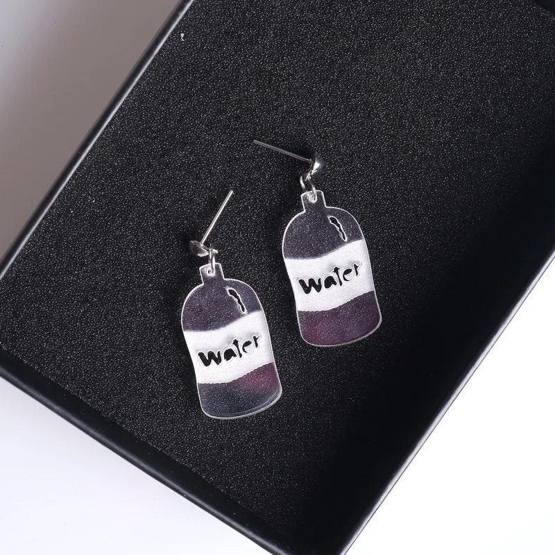 

New Fashion Personality water bottle Drop Earrings For Women Cute Vintage transparent Acrylic earring For Party Club Bar E18090