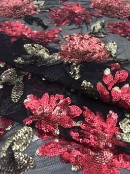 

gold African Lace Fabric 2017 French Sequins Net Lace new gold sequin fabric 5yard High Quality African Tulle Sequin Lace Fabric