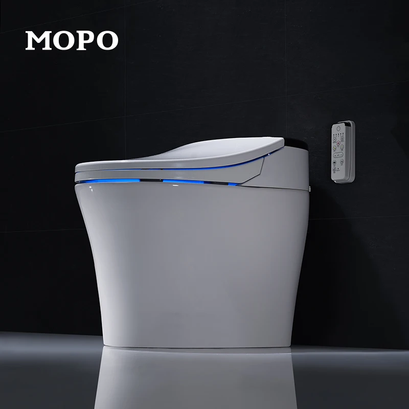 

MP3099 remote control automatic flip smart toilet, that is, hot electric water flushing toilet.