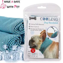 Instant Ice Cooling Dog Bandana Scarf for Pet small dogs Bulldog Summer Polyester Sunstroke Cooling Neck Wrap dog collar perro