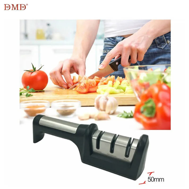 

DMD Ceramic Diamond Knife Blade Sharpener Professional Stainless Steel Three Stage For Kitchen Tools LX1590