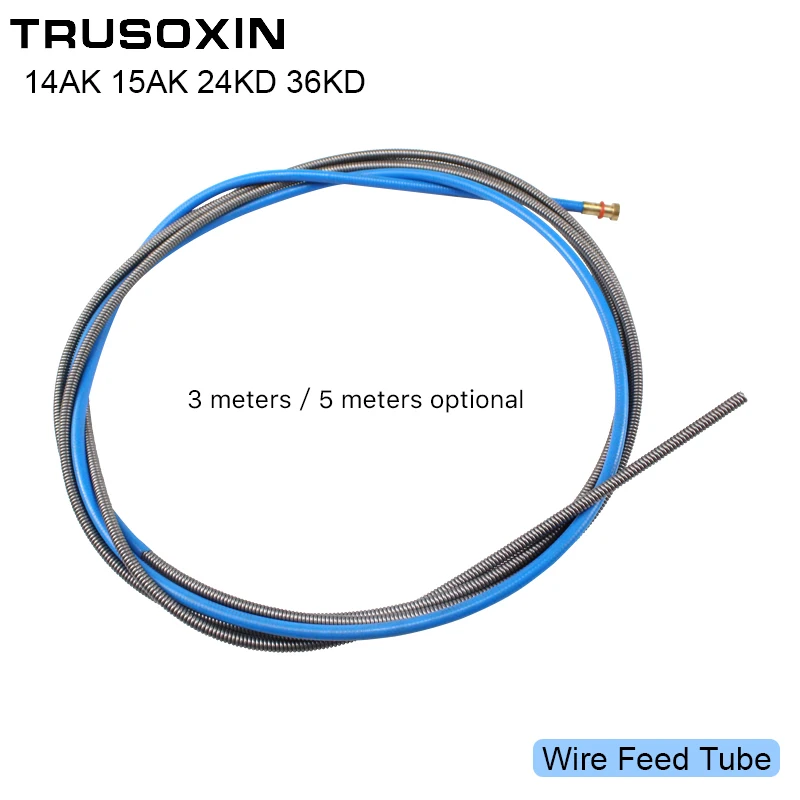 1pcs Binzel 14K 15AK 24KD 36KD Torch/Gun Consumables 3M 5M MIG Wire Feed Tube for the MIG Welding Machine
