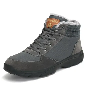 

Christmas Fashion Winter Shoes Men Warm Plush Ankle Snow Boots Casual Man Boots Outdoor Cotton Flat Shoes Zapatos De Hombre