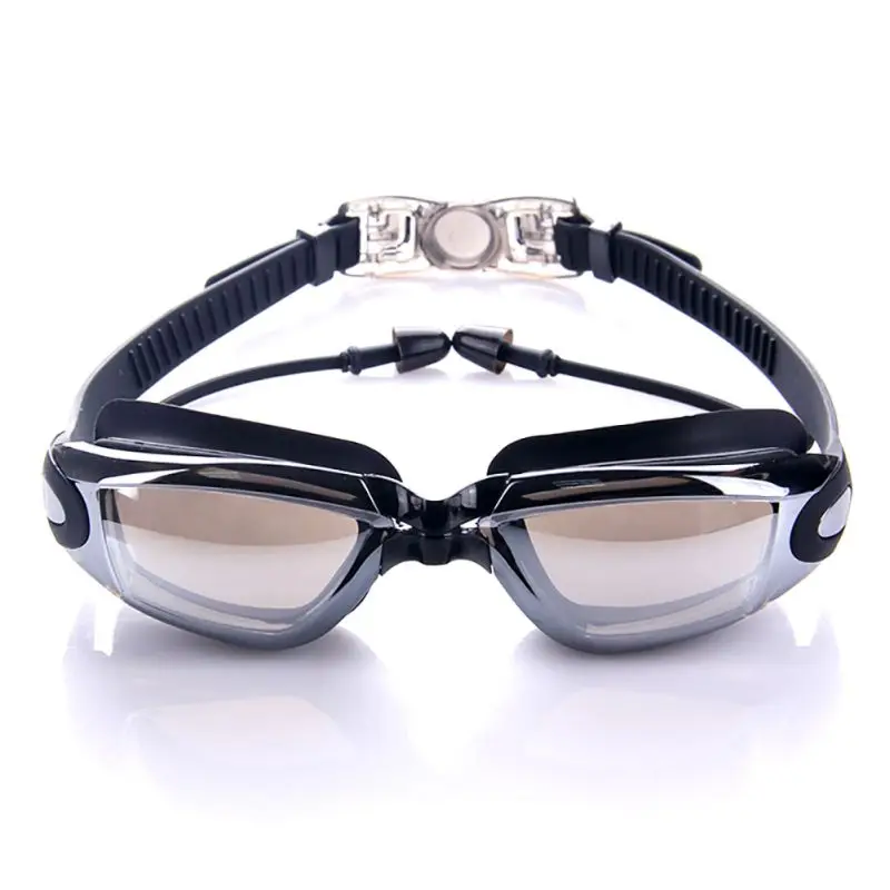 

Professional Silicone Waterproof Swimming Goggles Anti-fog UV Swimming Glasses With Earplug for Unisex Water Sports Newest