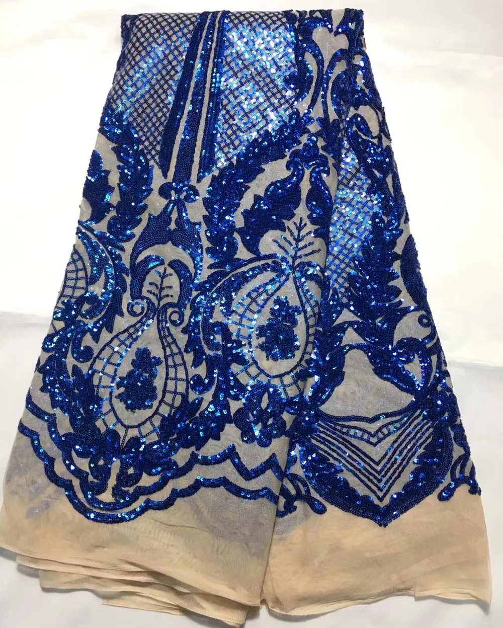 

New sparkling sequins lace embroidery crafts Nigeria France Africa yarn SPOT 5 yards wholesale