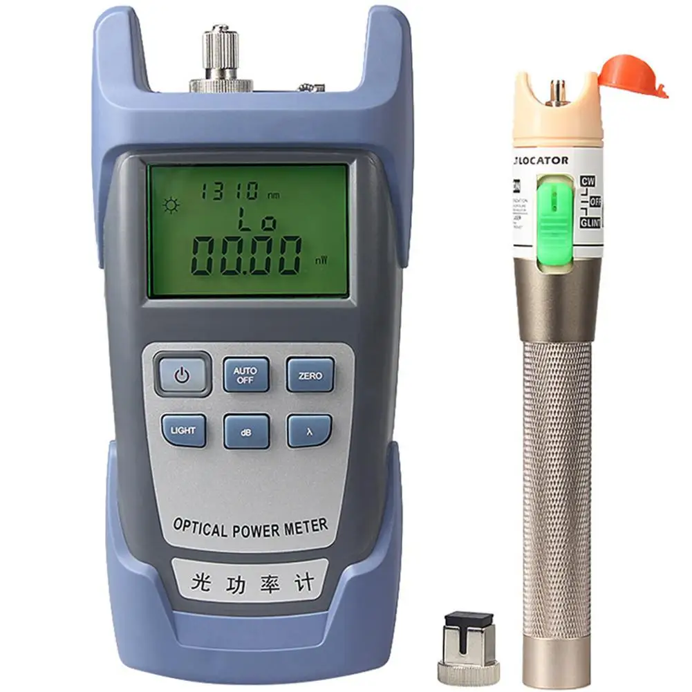 

30mW Visual Fault Locator Fiber Optic Cable Tester and Optical Fiber Power Meter (-70dBm~+10dBm) Fiber Optic Power