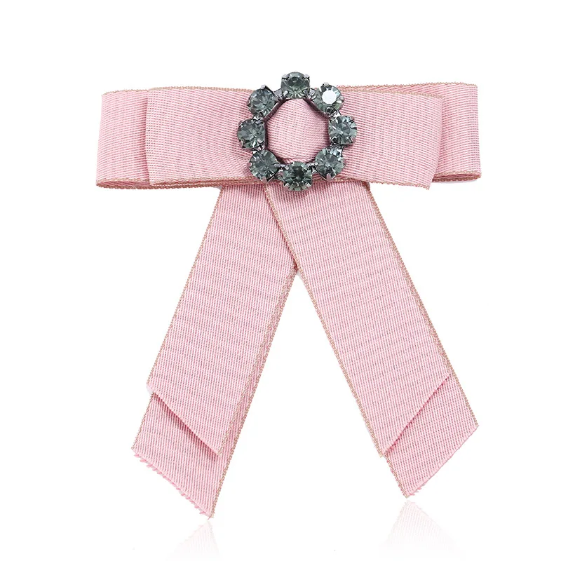 

Vintage Fabric Ribbon Bow Brooches Pins For Women Bowknot Tie Collar Clip Broches Frauen Shirts Crystal Bee Brooch jewelry