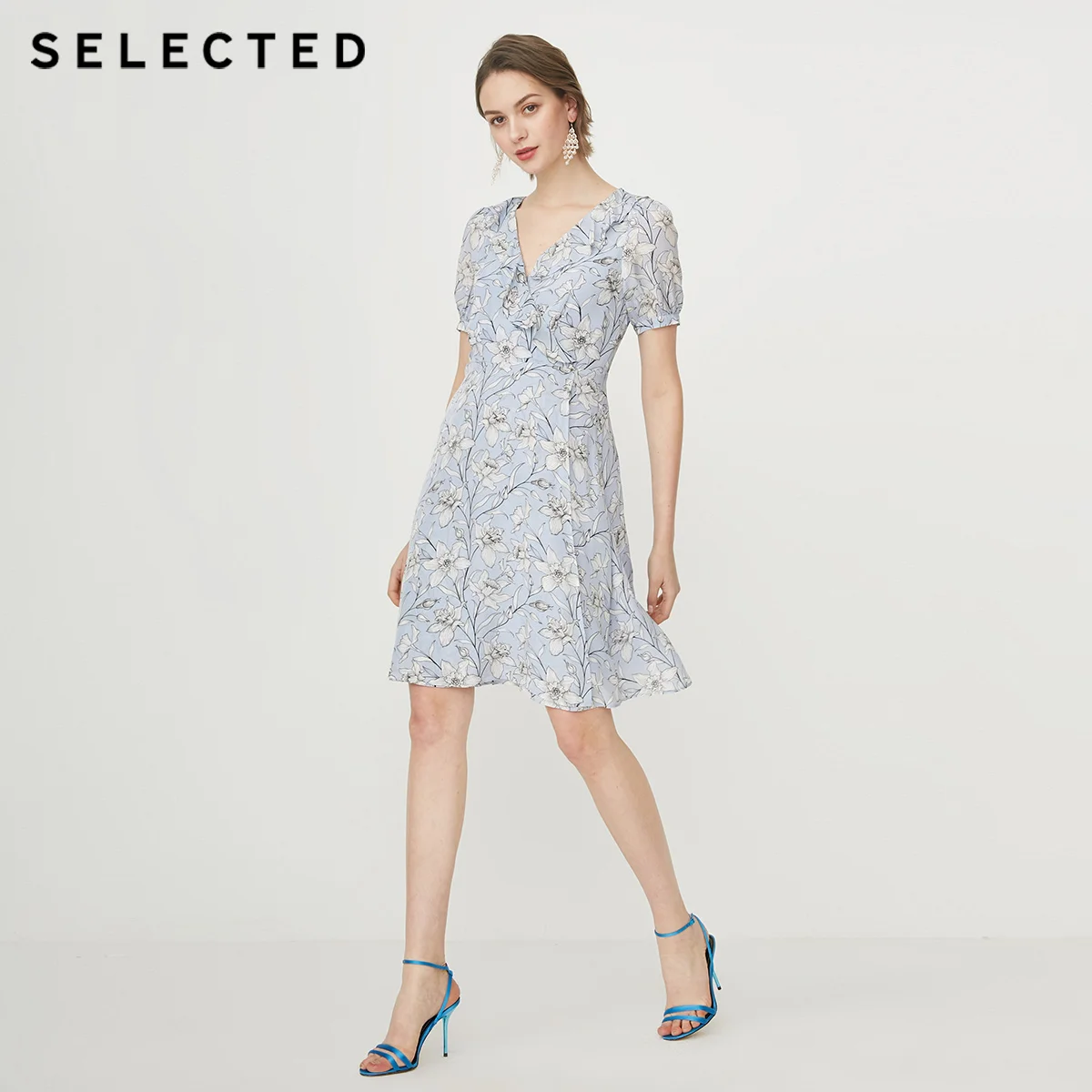 

SELECTED Summer Slim Fit Printed Midi Dress SIG|41922J540