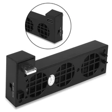 OOTDTY внешняя 3-вентилятор Turbo Контроль температуры USB вентилятор охлаждения для XBOX-ONE X Xbox Slim консоли