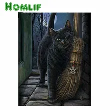 5d eigen foto Заказная алмазная живопись черный Кот Рождественская вышивка diy крестиком Рождественский Декор Горячая 925 свечение