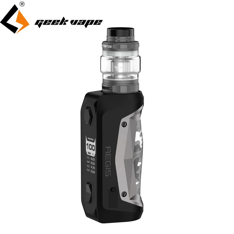 2 шт. Geekvape Aegis Solo Kit электронная сигарета мод с 5 мл Cerberus танк атомайзер 18650
