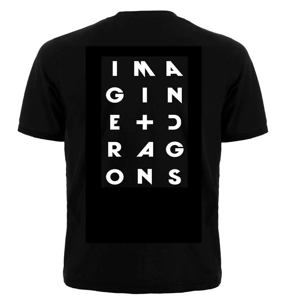 Футболка IMAGINE Dragon SMOKE+ MIRRORS разного размера. Новинка; Повседневная футболка с короткими рукавами и металлической лентой в национальном стиле